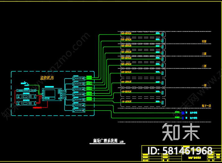 某家居商业广场强弱电图纸施工图下载【ID:581461968】