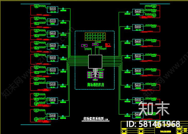 某家居商业广场强弱电图纸施工图下载【ID:581461968】