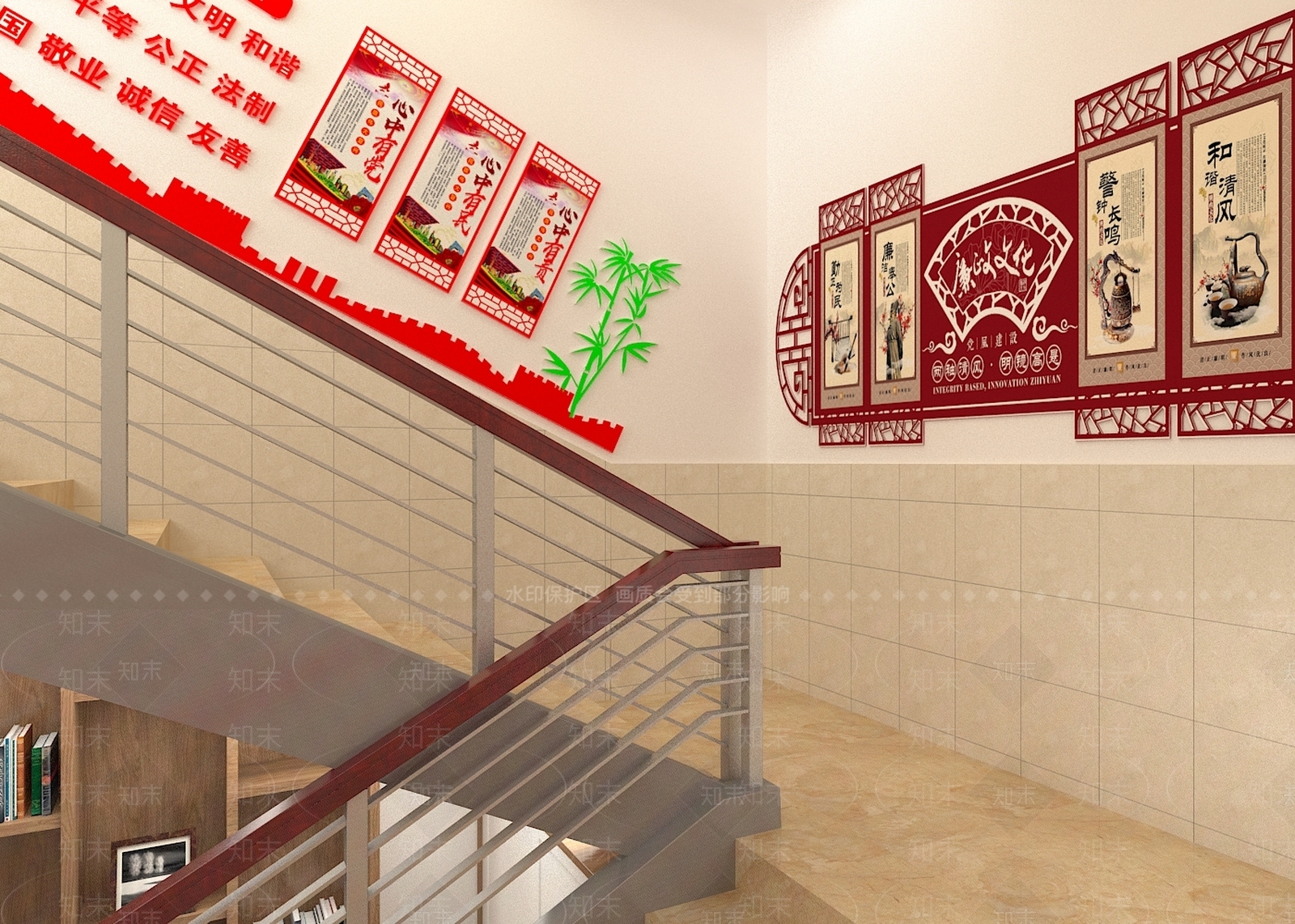 现代楼梯间3D模型下载【ID:481464030】