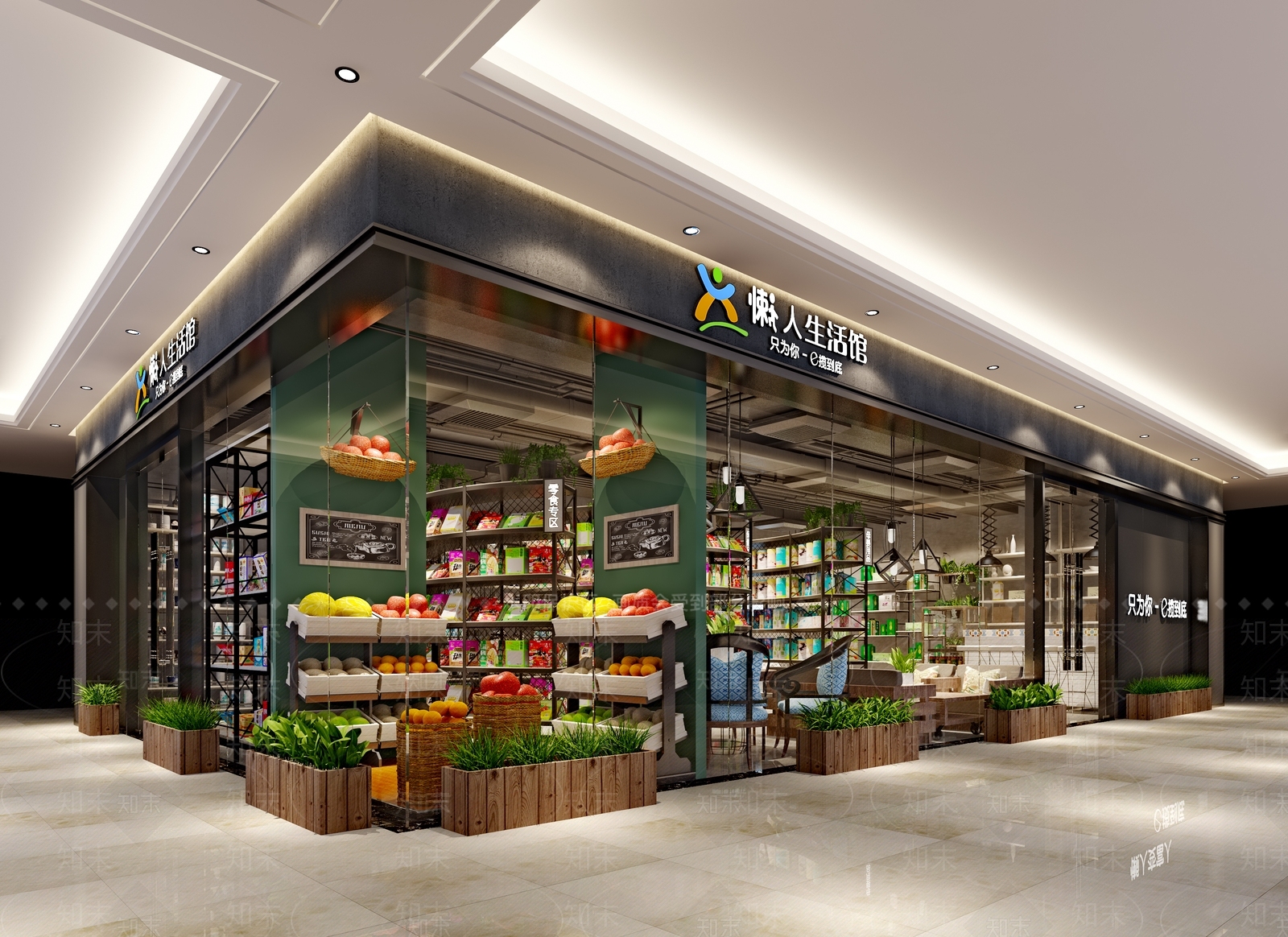 工业风超市3D模型下载【ID:581482327】