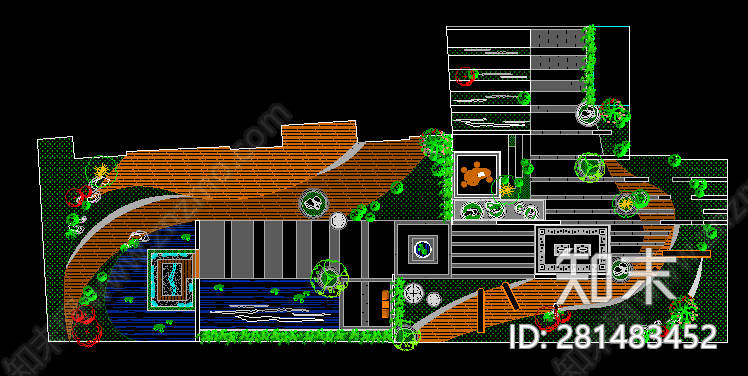 某小区景观设计cad施工图下载【ID:281483452】