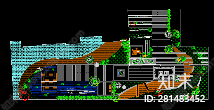 某小区景观设计cad施工图下载【ID:281483452】