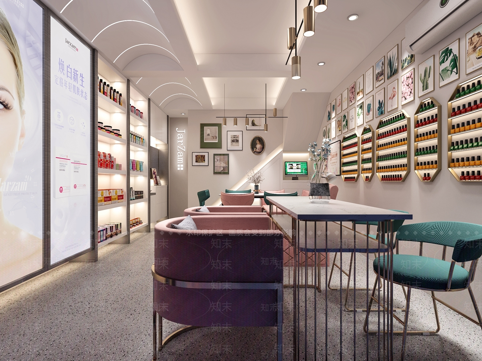 现代美甲店3D模型下载【ID:381487412】
