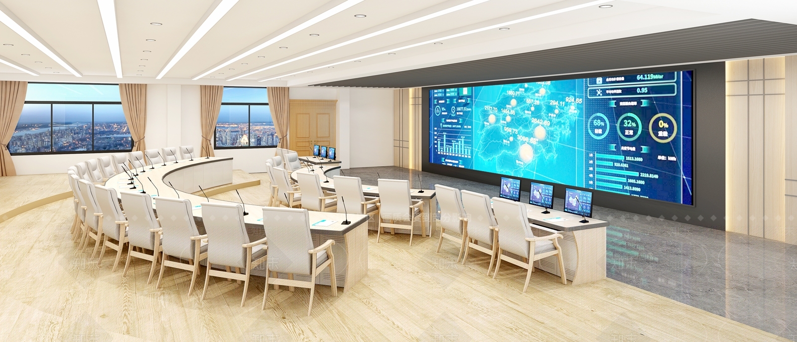 现代指挥中心3D模型下载【ID:781497684】