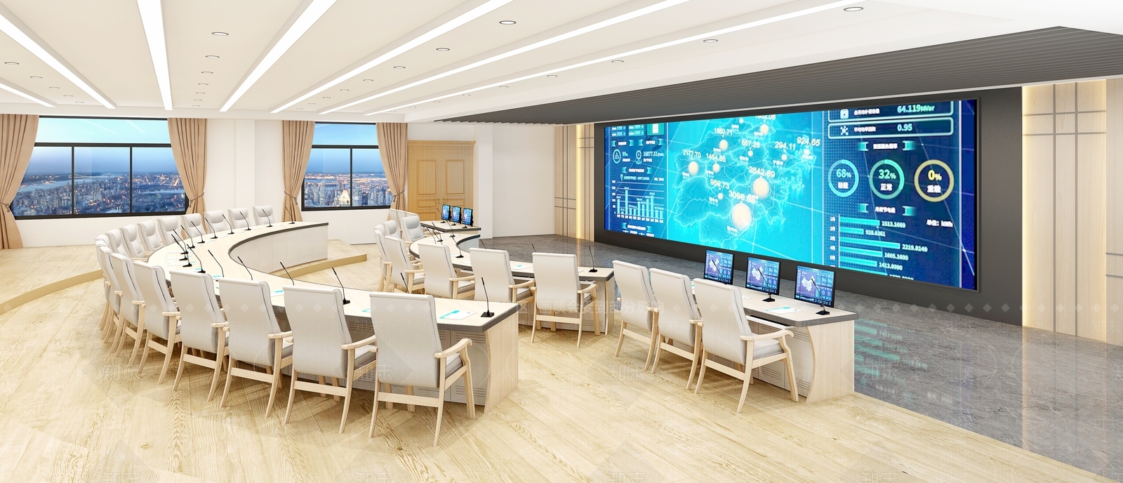 现代指挥中心3D模型下载【ID:781497684】