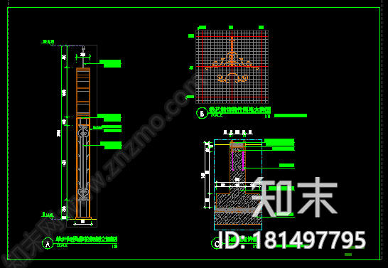 欧式单开间拱券施工图下载【ID:181497795】