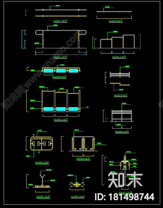 室外体育健身器材施工图下载【ID:181498744】