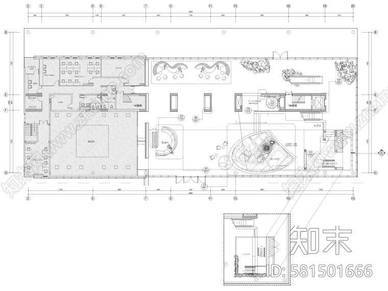 杭州壹号院美学馆cad施工图下载【ID:581501666】