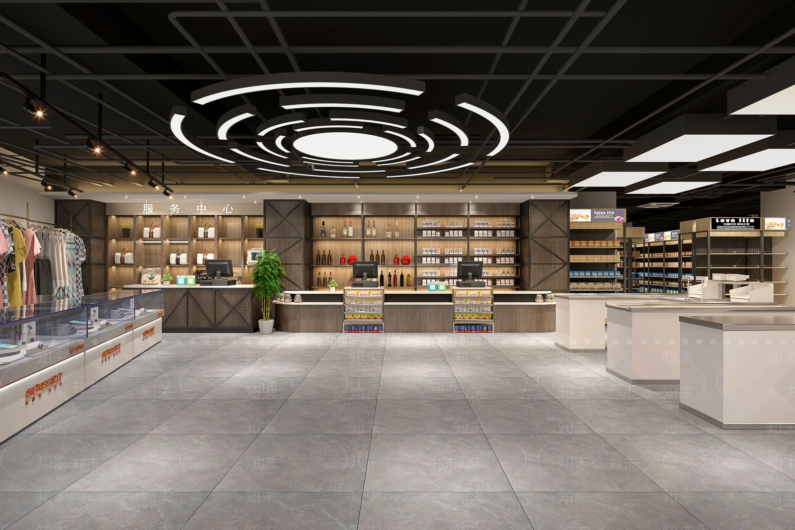 工业风超市3D模型下载【ID:581501395】