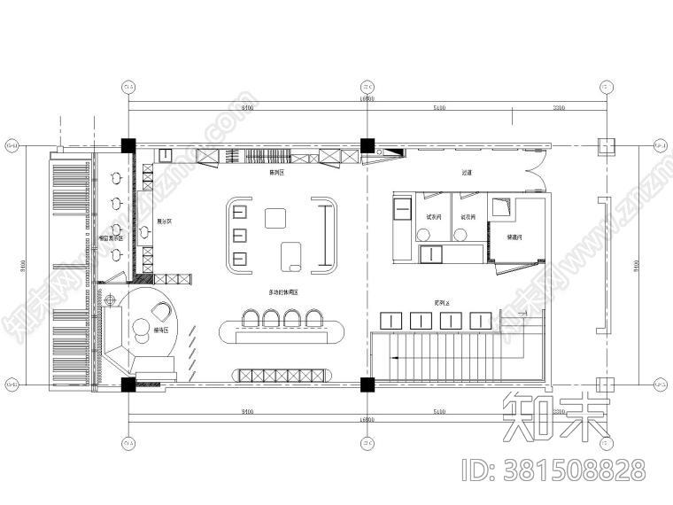 CHAO巢羽设计吴匠西装店cad施工图下载【ID:381508828】