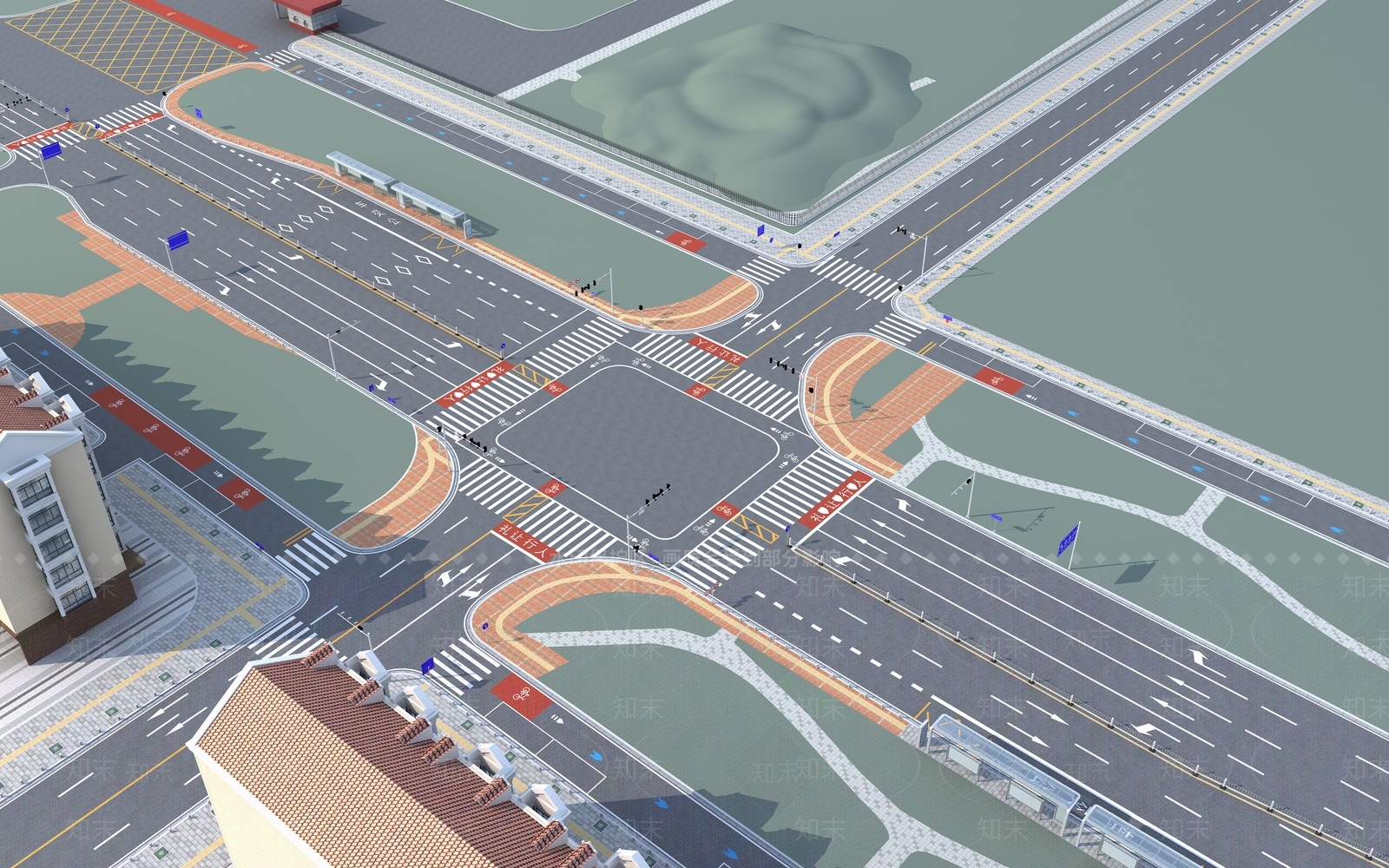 现代道路3D模型下载【ID:981513330】