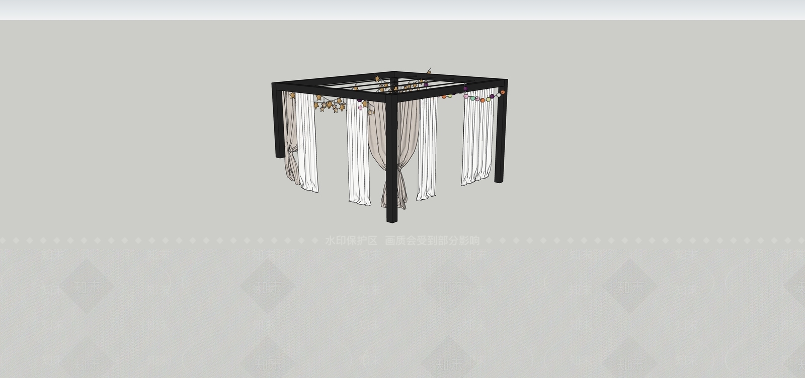 现代风格亭子SU模型下载【ID:381514358】