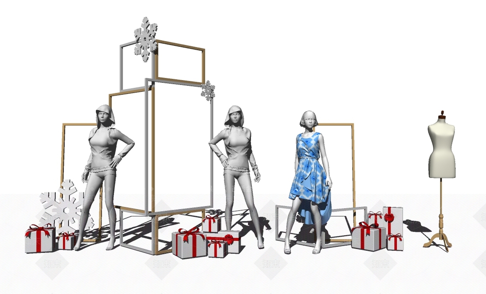 现代风格橱窗SU模型下载【ID:781519208】