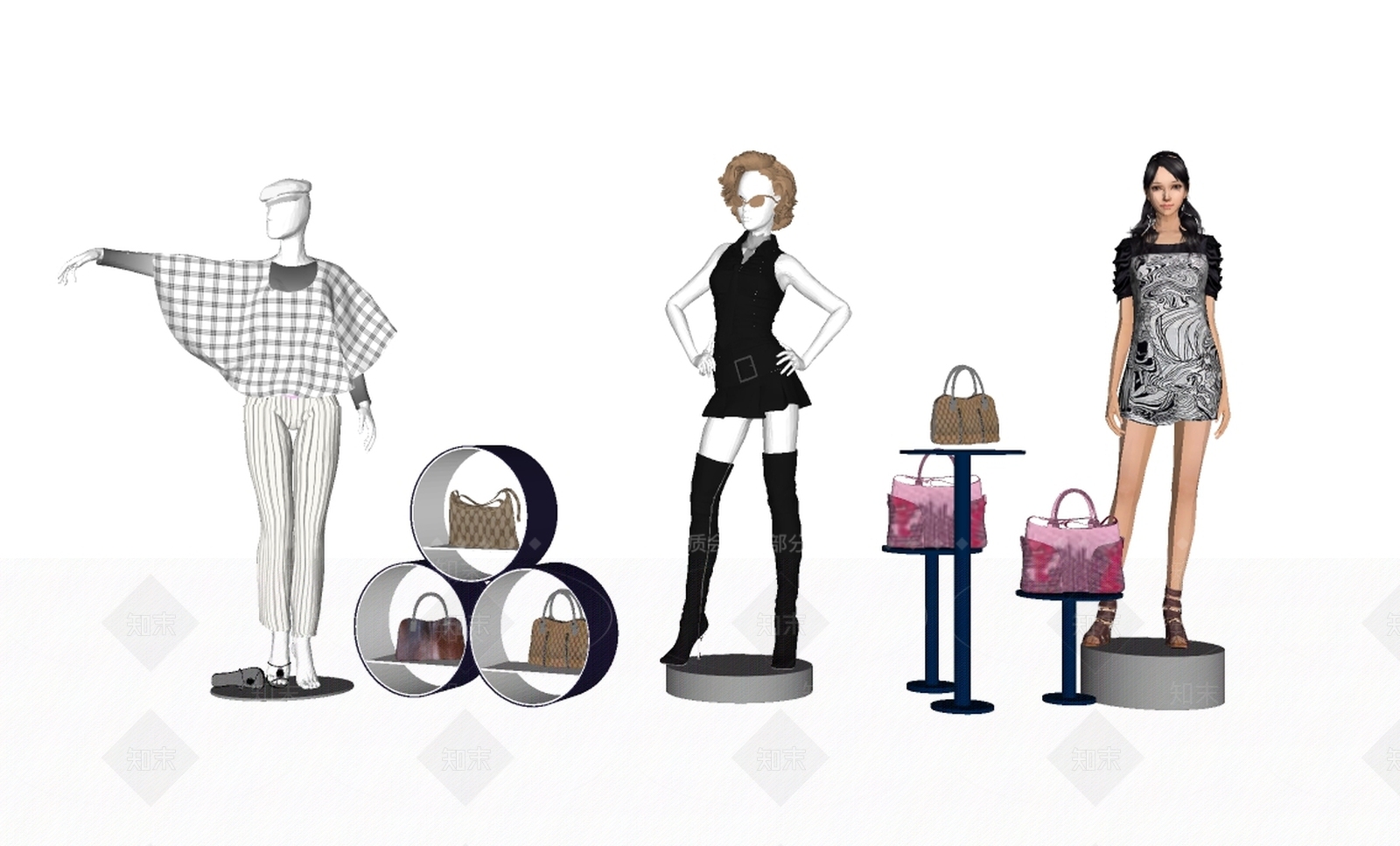 现代风格橱窗SU模型下载【ID:781519222】