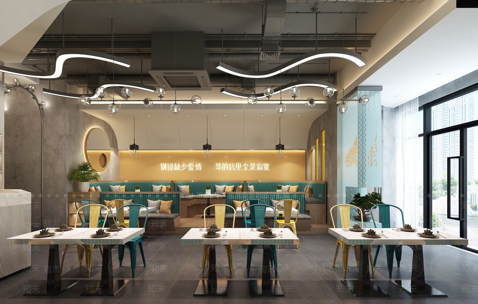现代烧烤店3D模型下载【ID:281530655】
