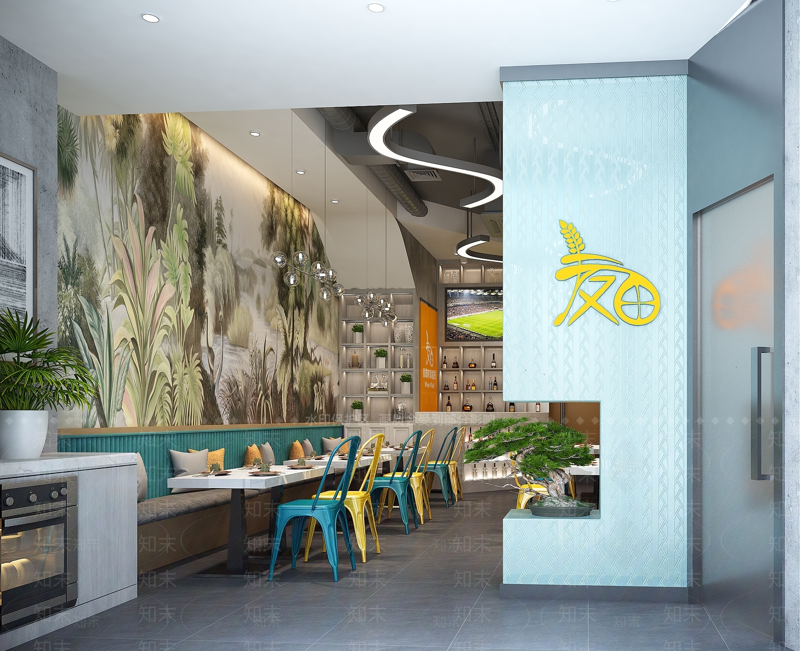 现代烧烤店3D模型下载【ID:281530655】