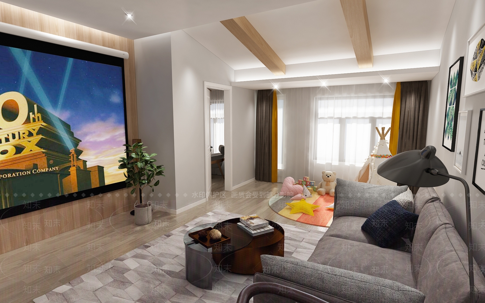 北欧单身公寓3D模型下载【ID:981534768】