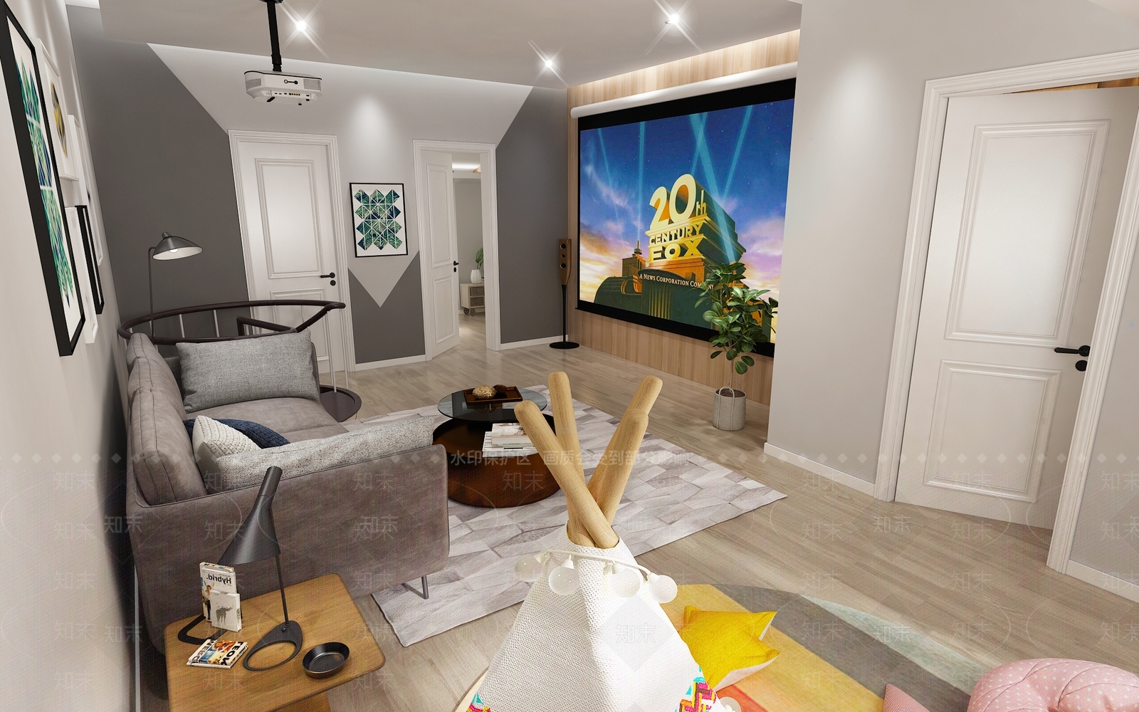 北欧单身公寓3D模型下载【ID:981534768】