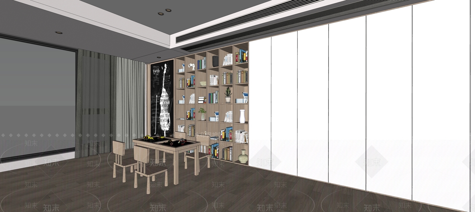 现代桌几SU模型下载【ID:681537991】