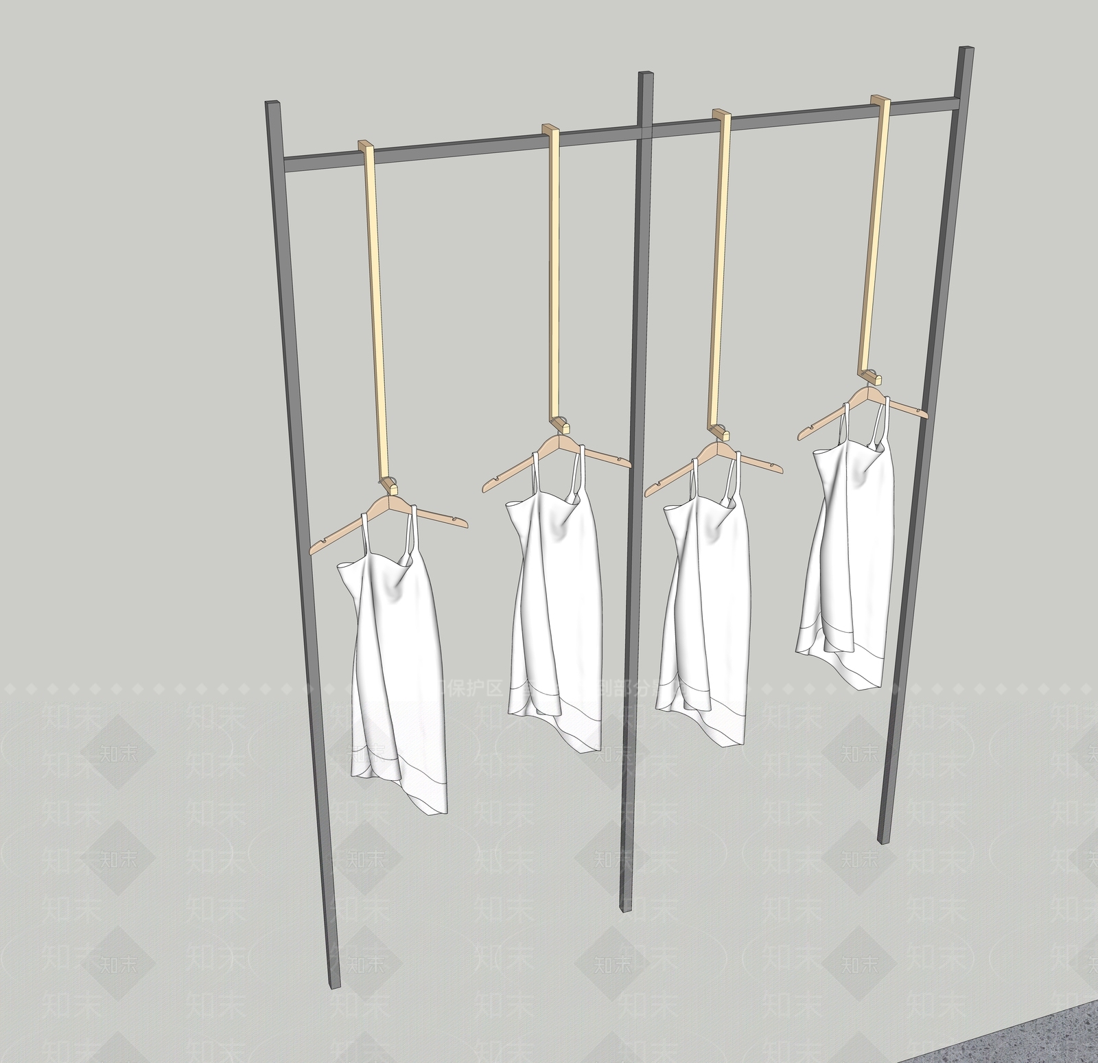 现代服装SU模型下载【ID:981544767】