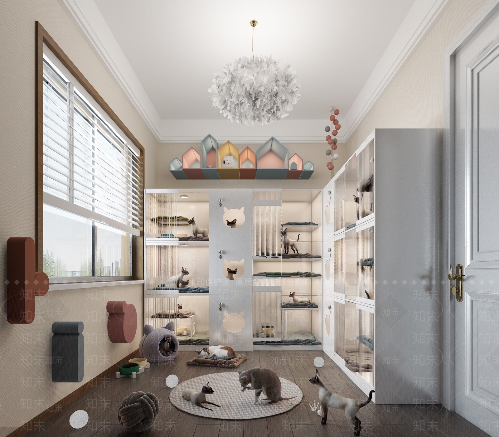 现代猫舍3D模型下载【ID:181577319】