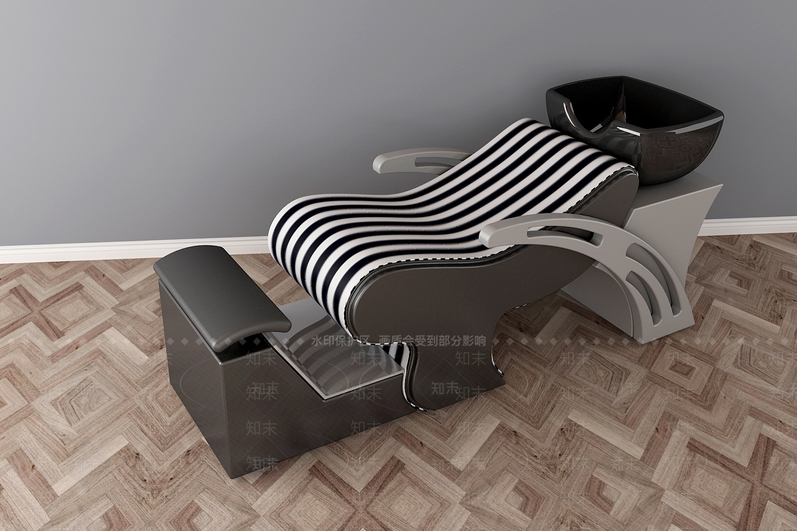 现代洗头床3D模型下载【ID:881590704】