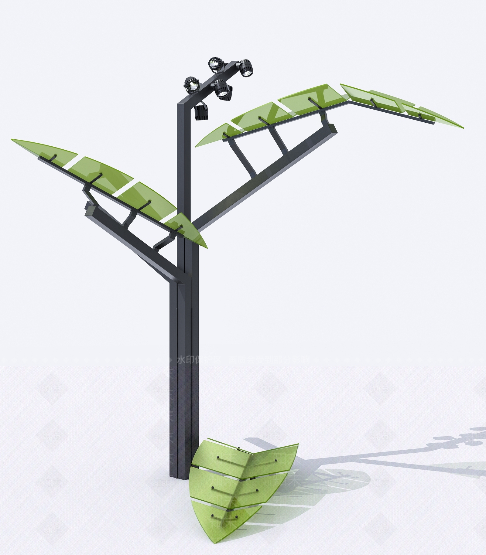 现代户外灯3D模型下载【ID:481622379】