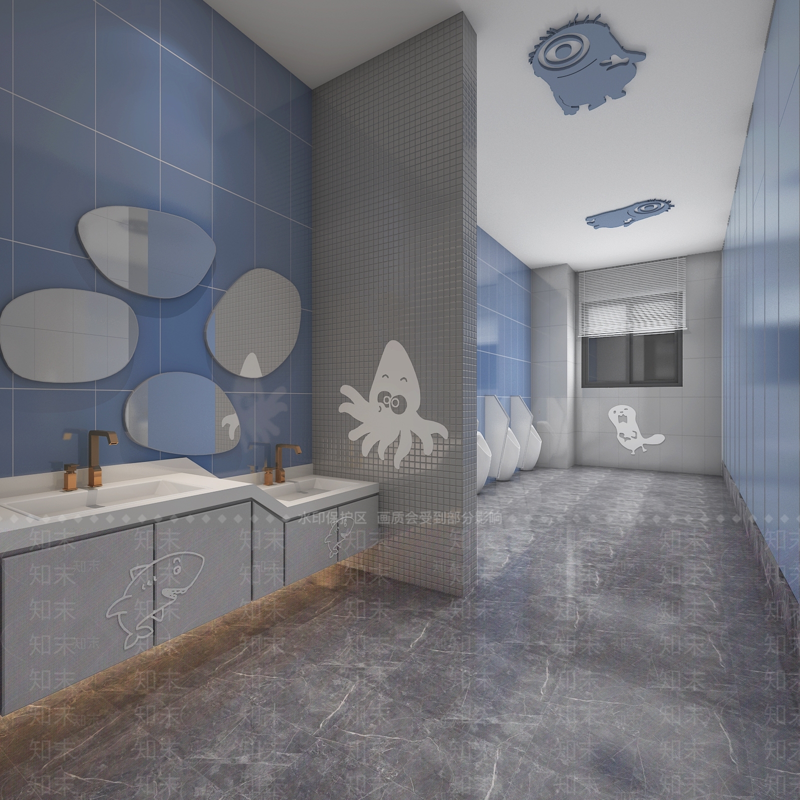 现代商场儿童卫生间3D模型下载【ID:181648076】