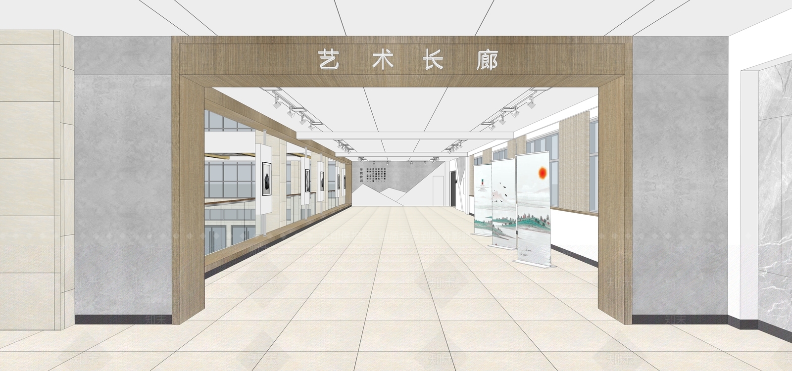 现代图书馆SU模型下载【ID:181662203】