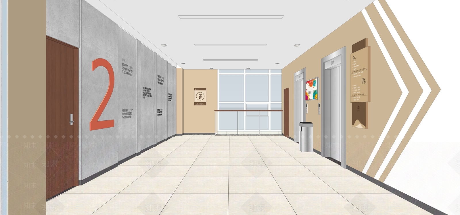 现代图书馆SU模型下载【ID:181662203】