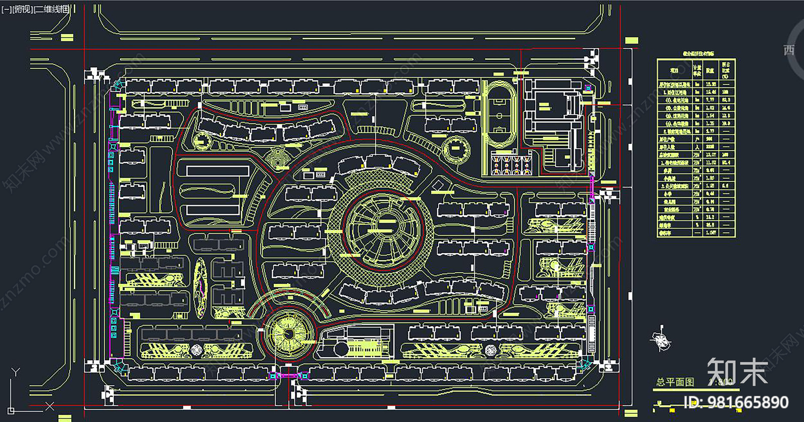 多层小区规划施工图下载【ID:981665890】