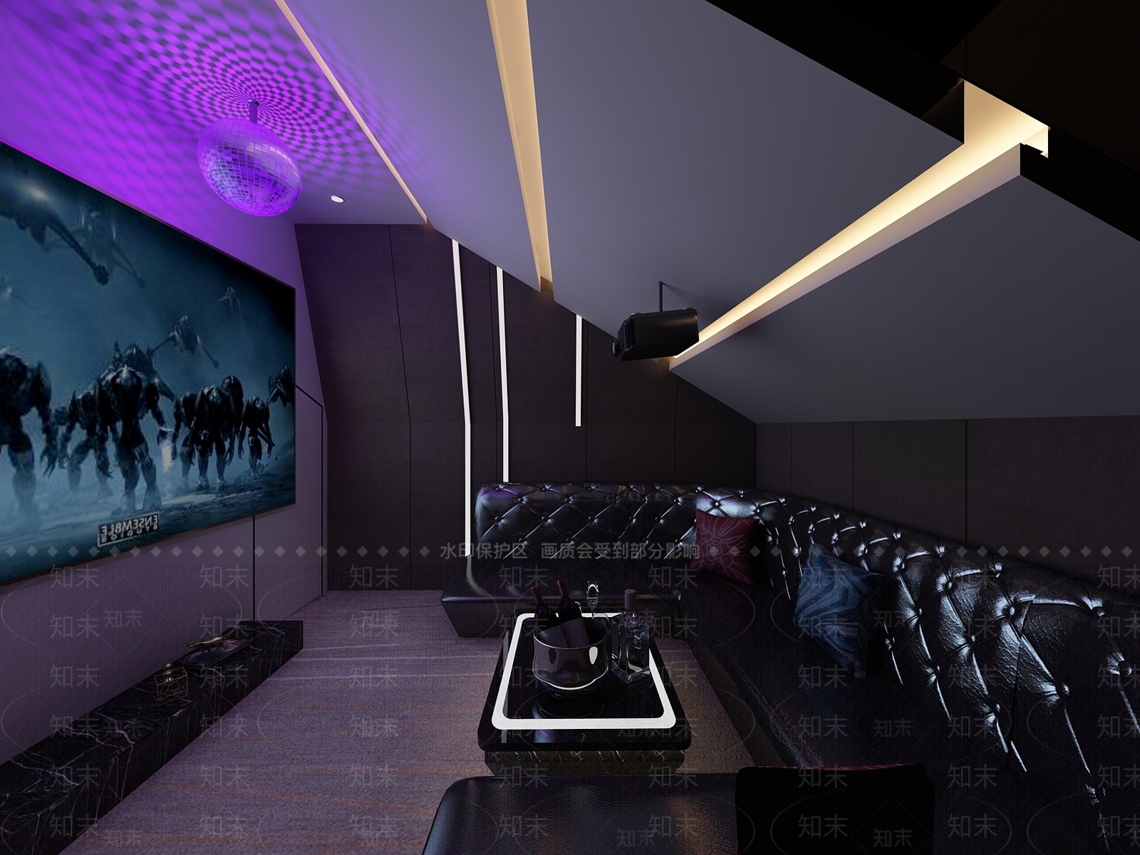 现代影音室3D模型下载【ID:881676928】
