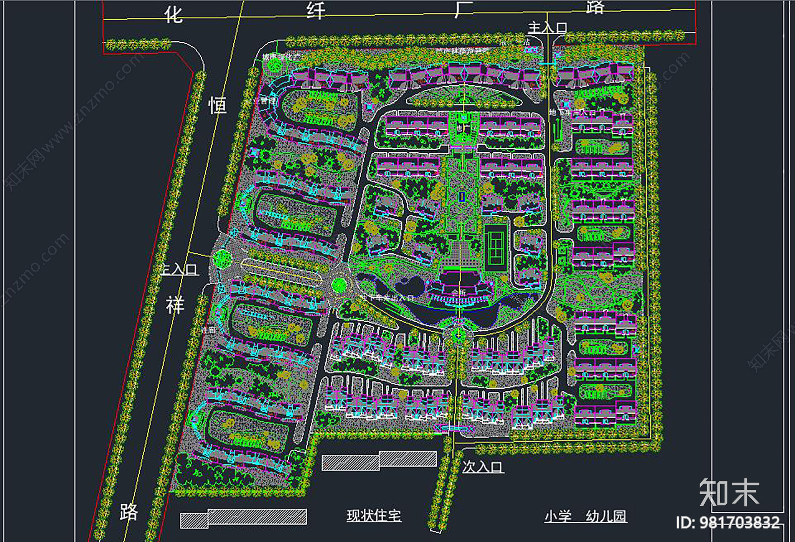多层小区规划cad施工图下载【ID:981703832】