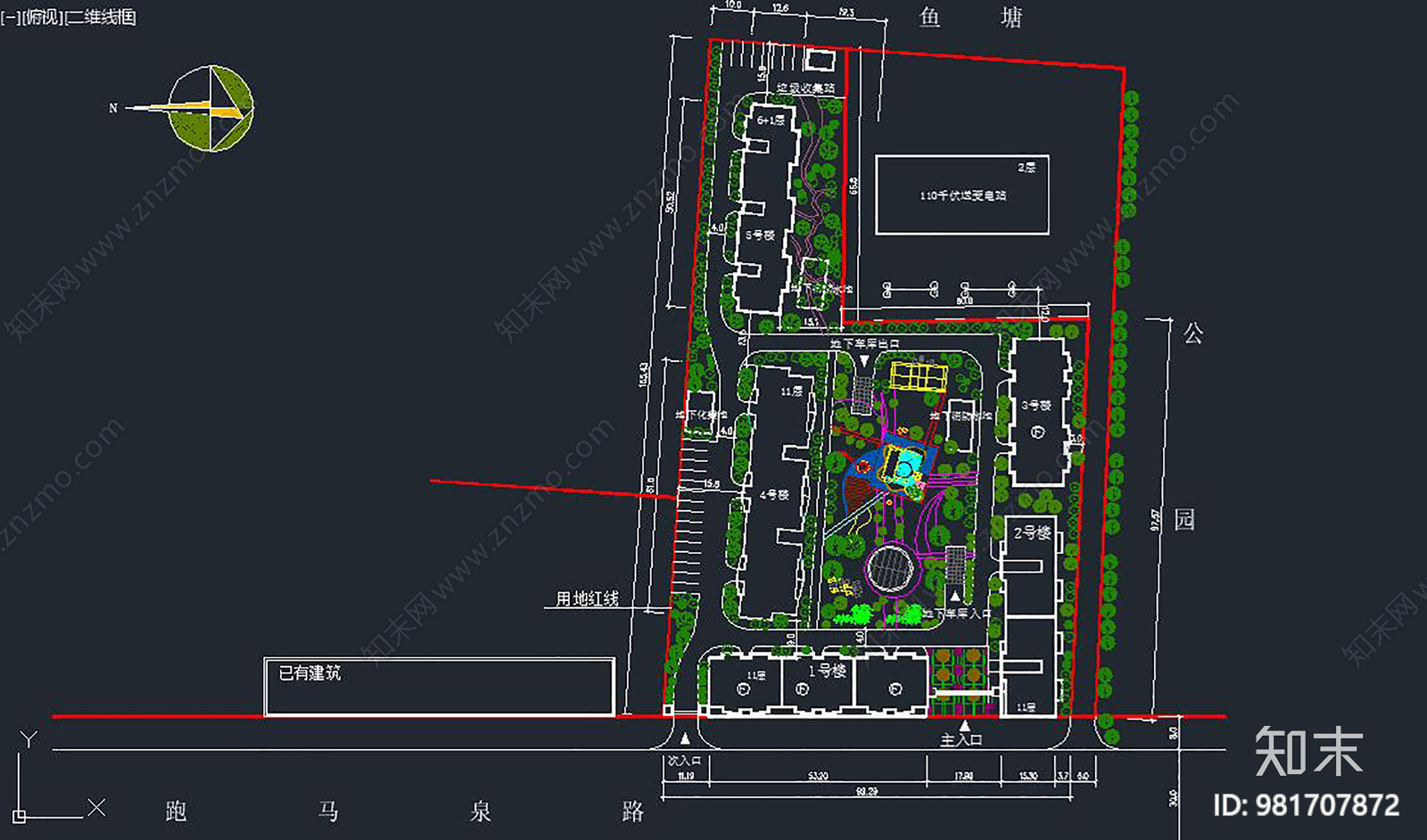 高层小区规划cad施工图下载【ID:981707872】