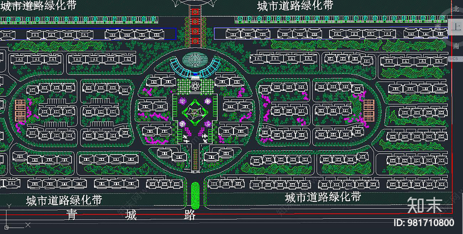 高青县东部居住小区规划图cad施工图下载【ID:981710800】