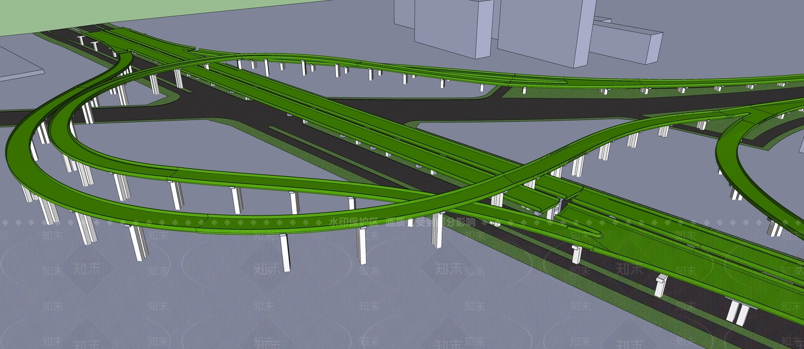 现代道路SU模型下载【ID:981729721】