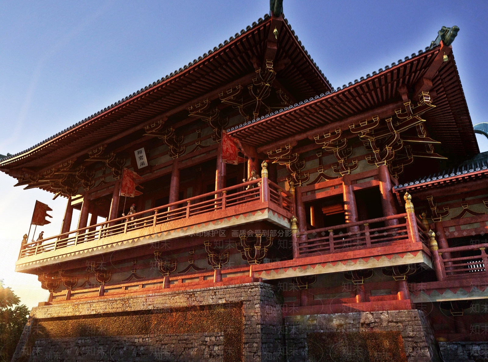 中式古建筑外观3D模型下载【ID:281750899】