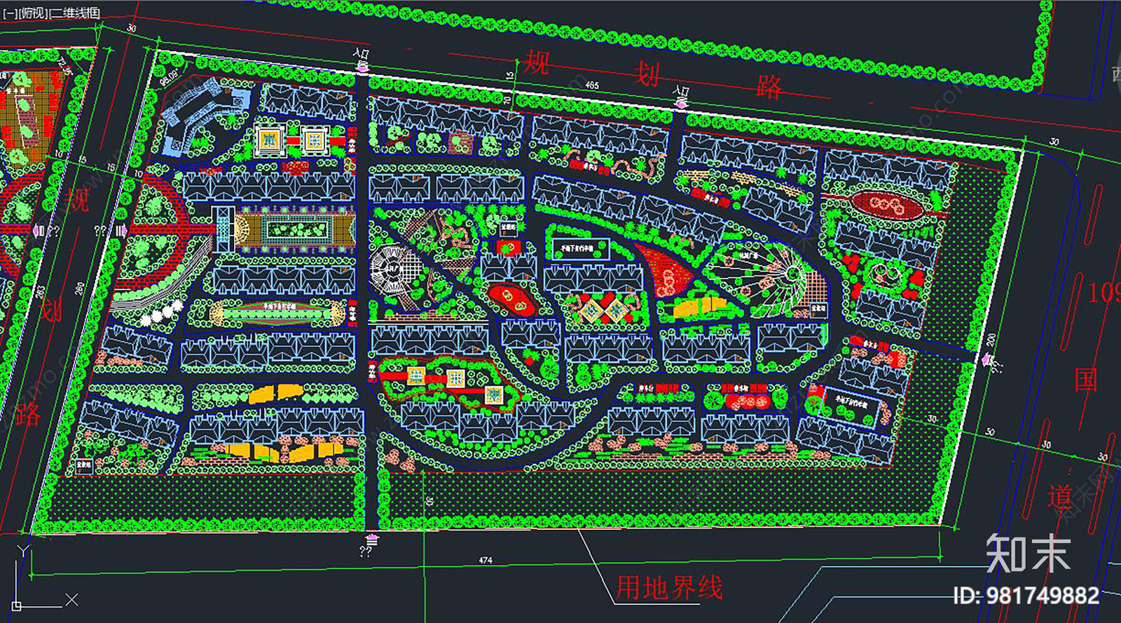 恒兴家园规划图cad施工图下载【ID:981749882】