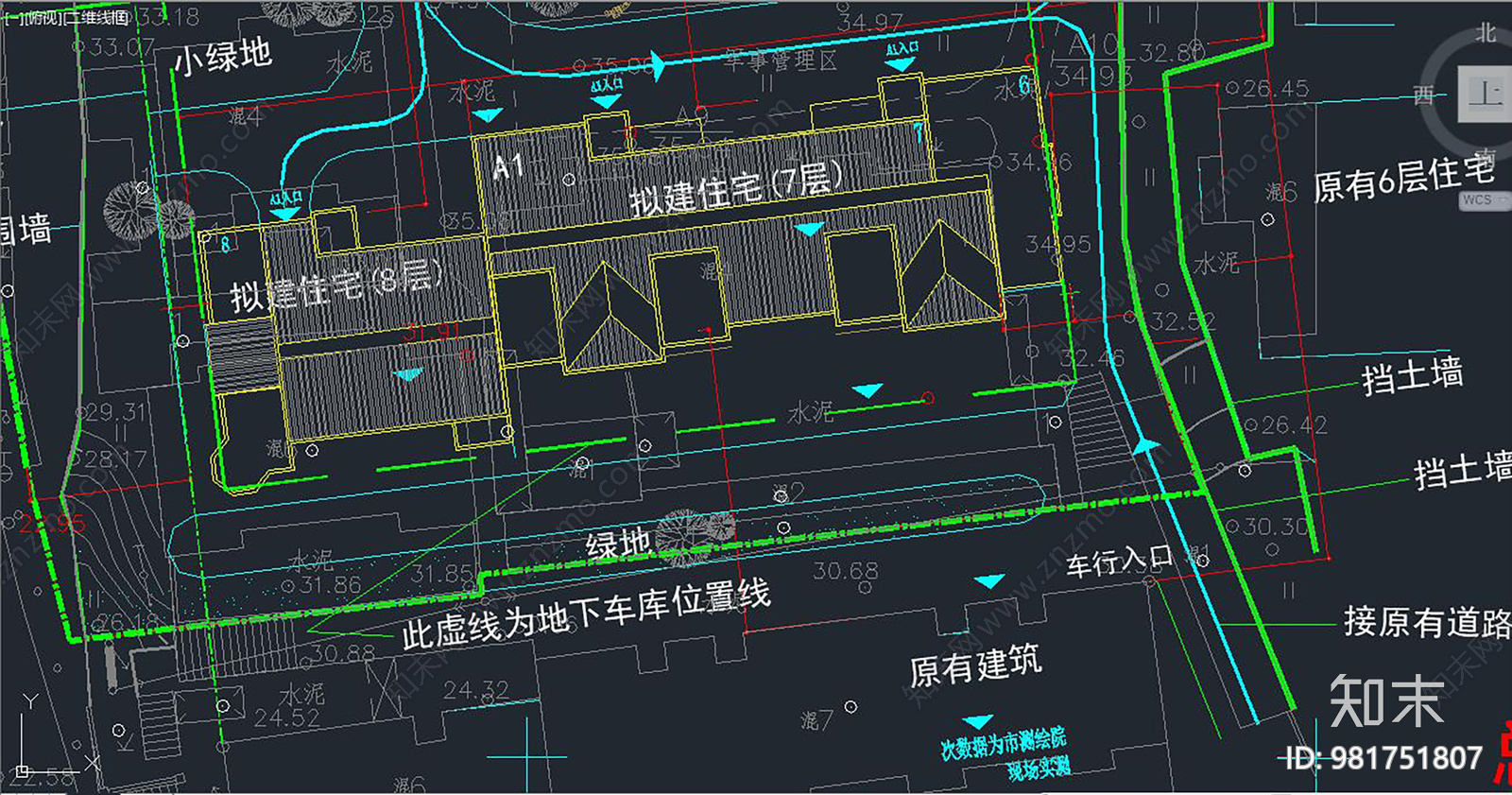 后勤部机关住房规划cad施工图下载【ID:981751807】