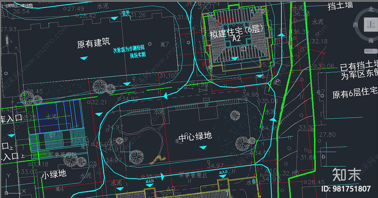 后勤部机关住房规划cad施工图下载【ID:981751807】