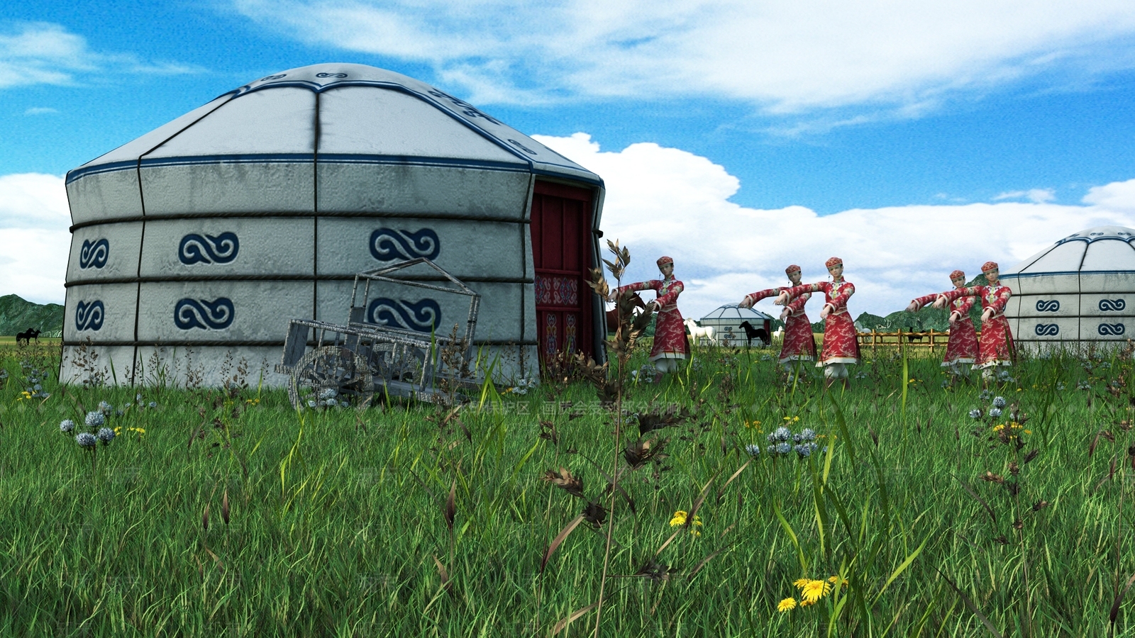 现代蒙古包3D模型下载【ID:981756579】