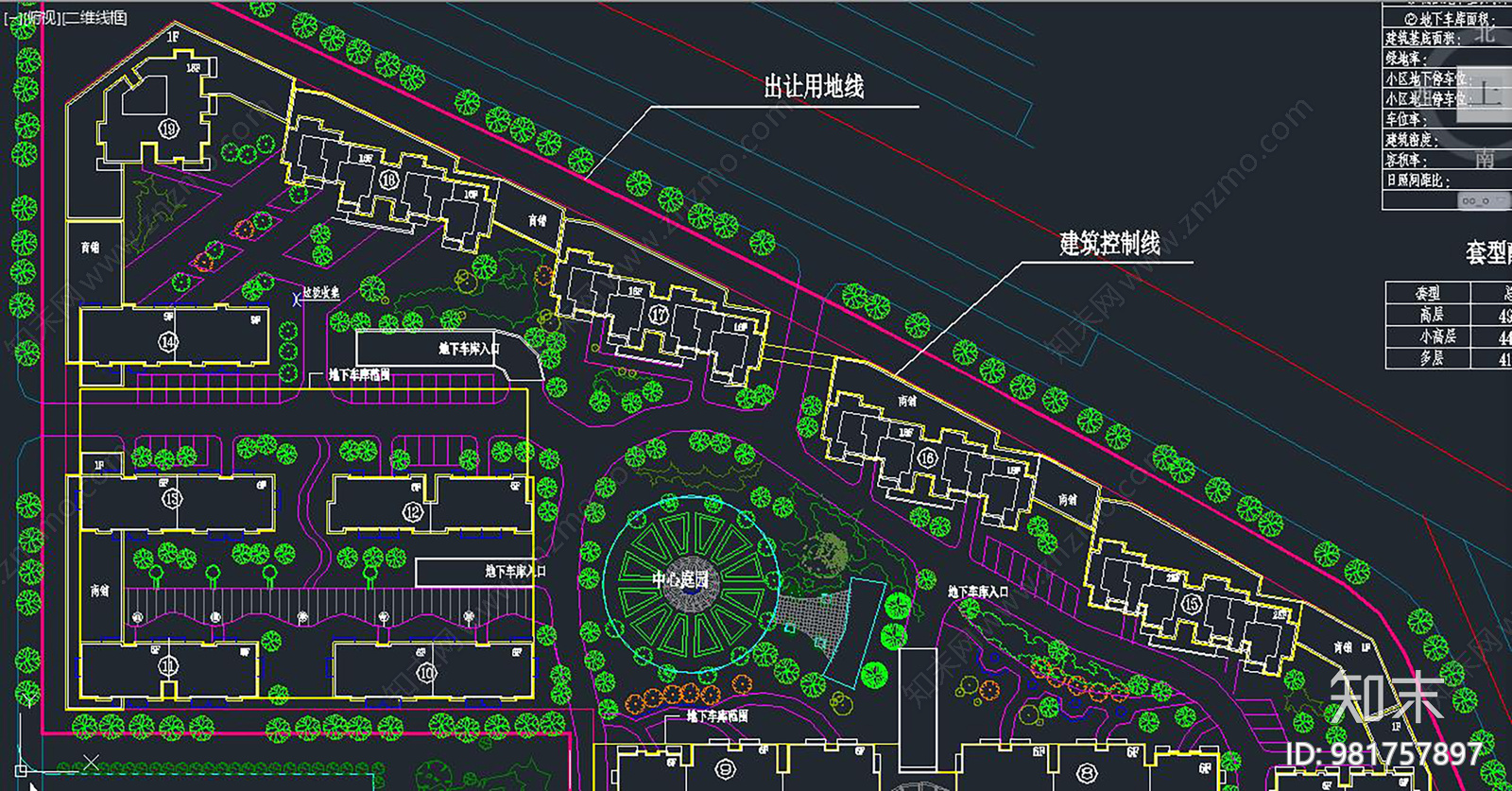 江河小区规划设计cad施工图下载【ID:981757897】