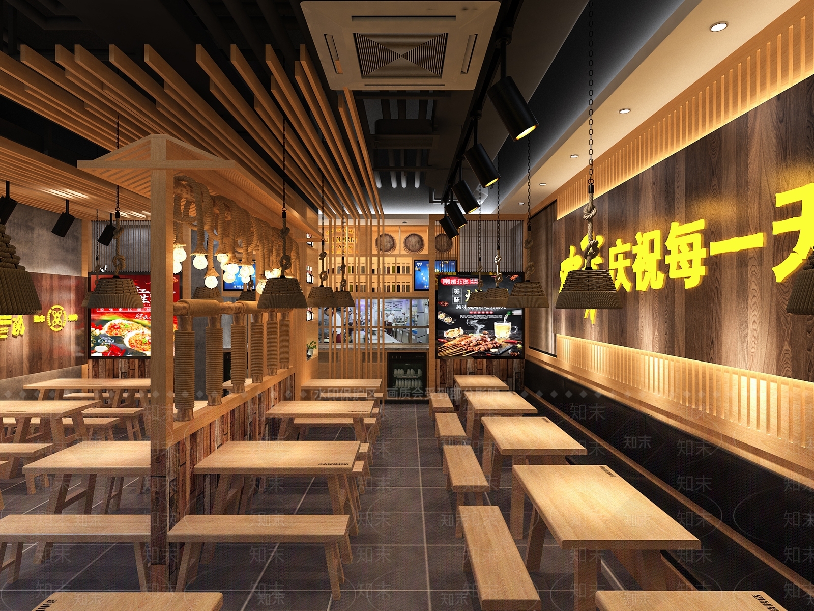工业风烧烤店3D模型下载【ID:281769645】