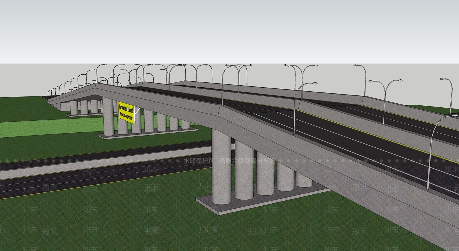 现代道路SU模型下载【ID:381787489】