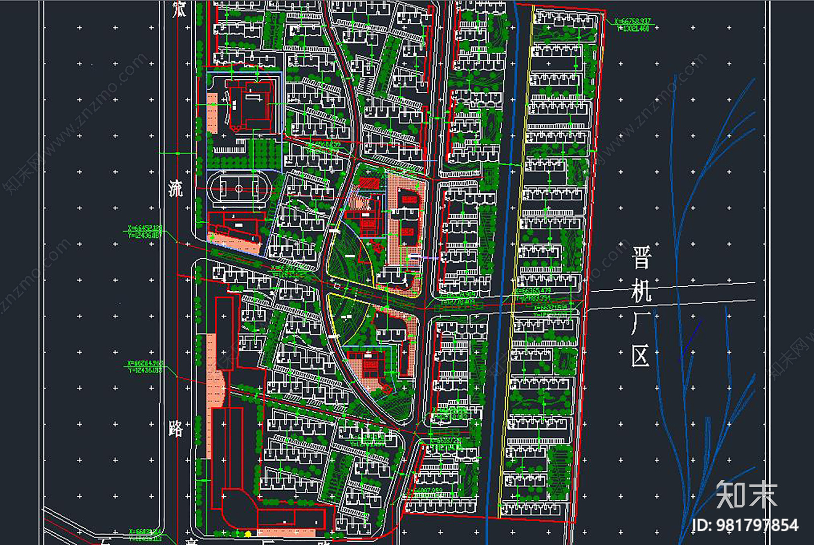 居住小区总平面图施工图下载【ID:981797854】