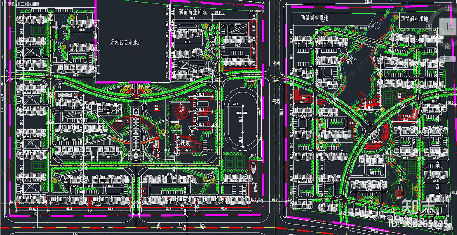 住宅小区规划cad施工图下载【ID:982265835】