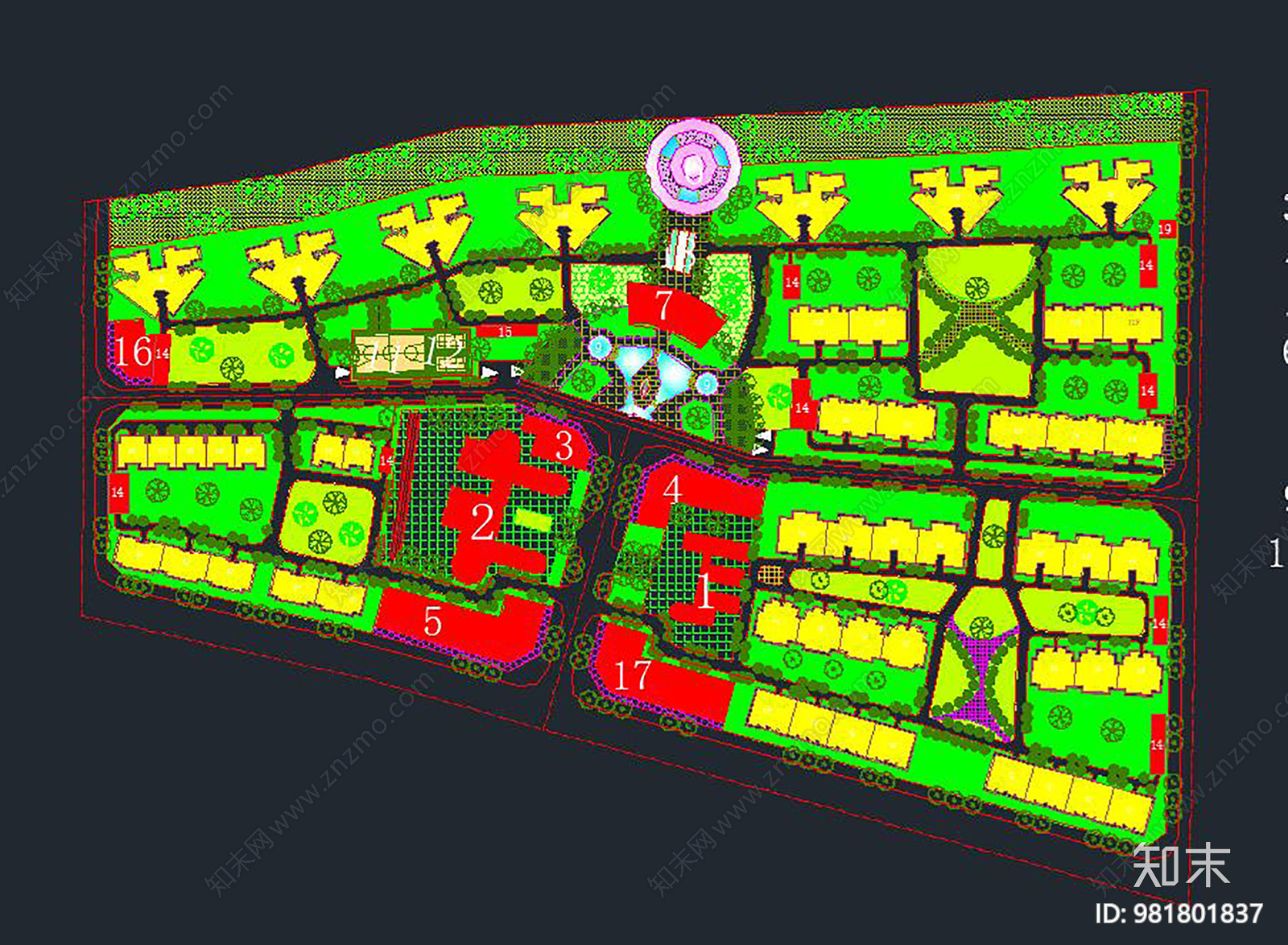 绿海小区规划cad施工图下载【ID:981801837】