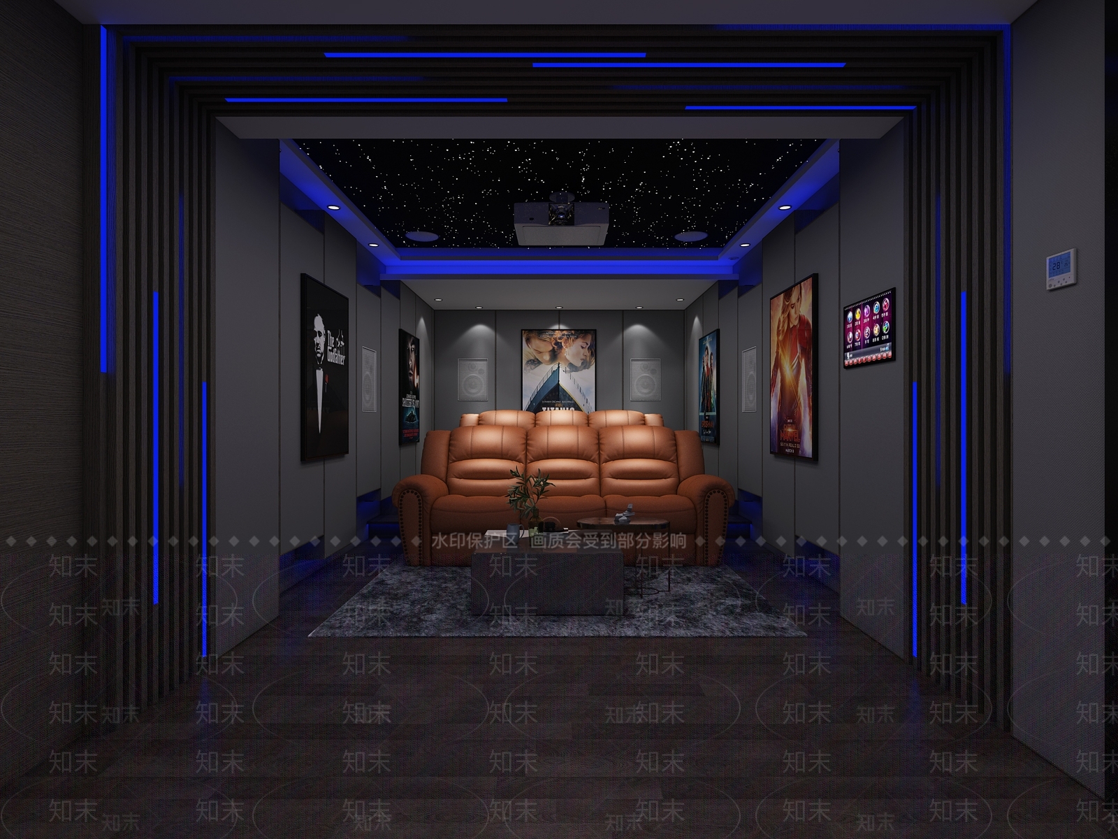 现代影音室3D模型下载【ID:881801997】