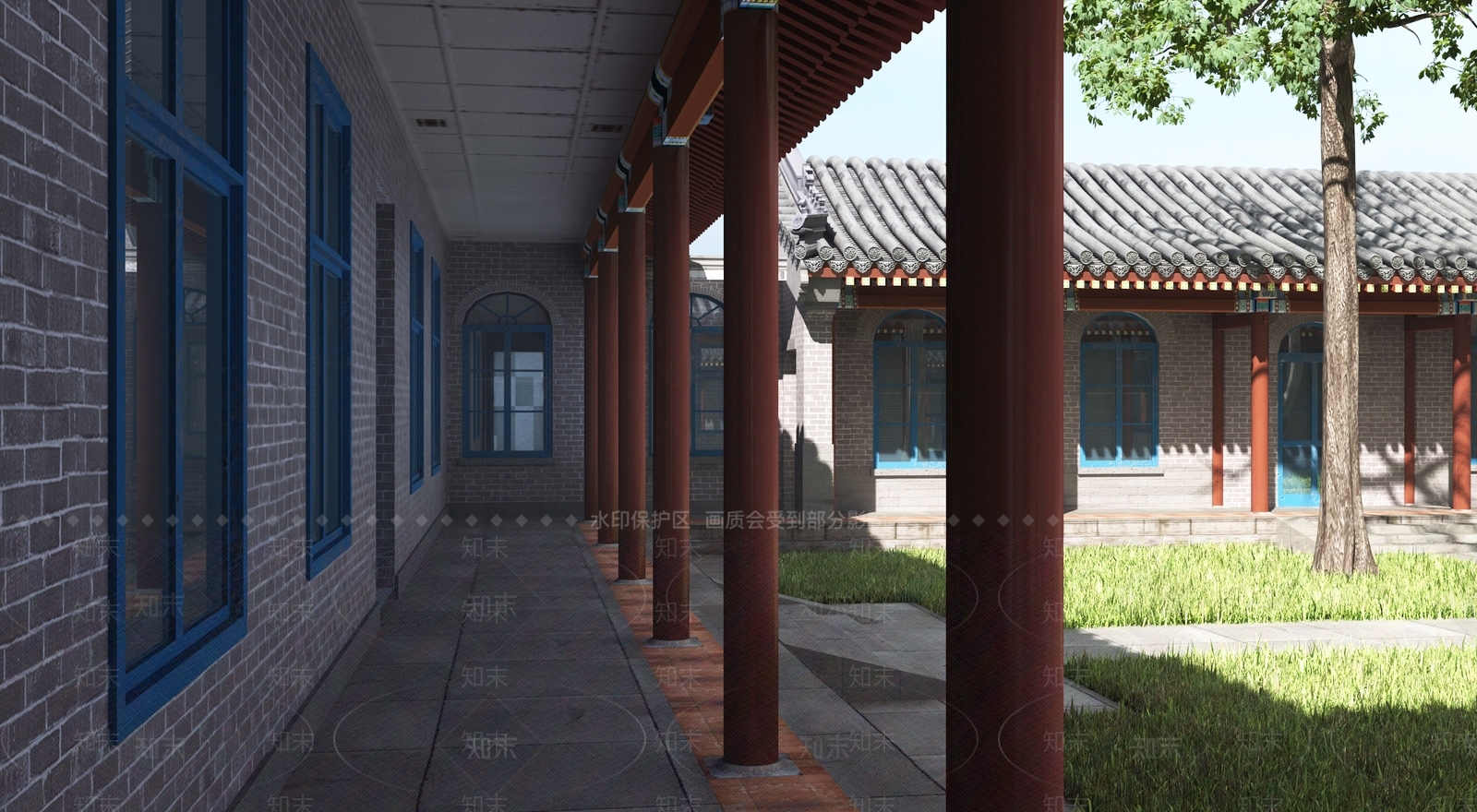 四合院3D模型精品下载_3dmax模型_知末网