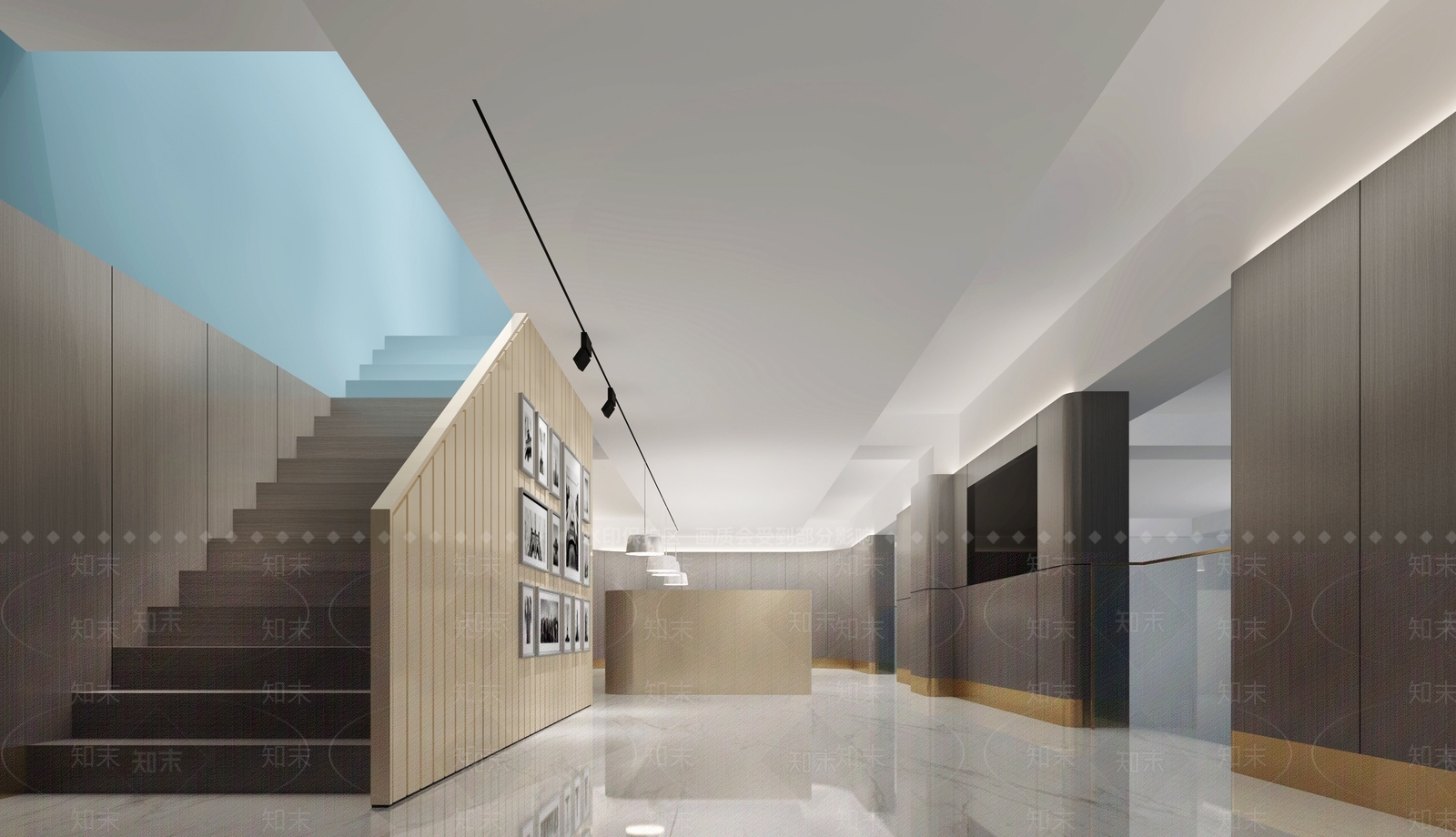 现代楼梯间3D模型下载【ID:281815693】
